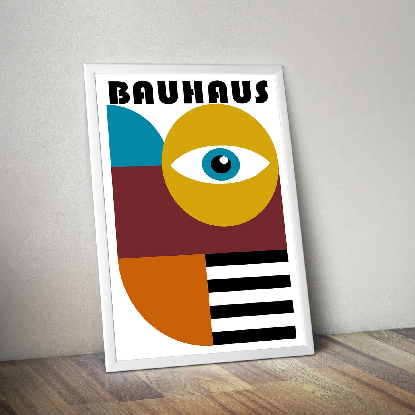 Wes Co Gallery Poster Modernist Bauhaus Eye Design 16 x 20" Home Goods - Artist Edge to edge Art Print