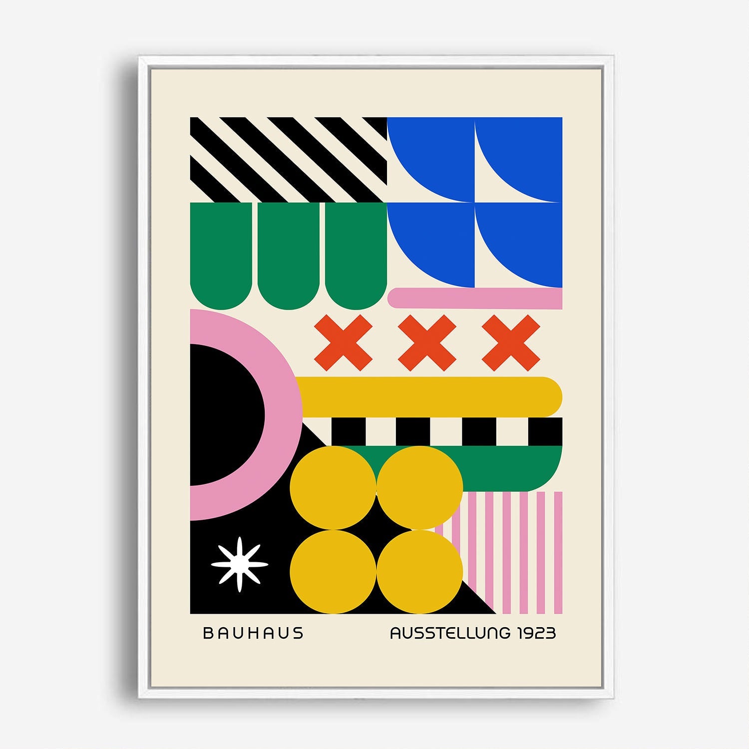 Wes Co Gallery Poster Dreamlike Abstract Bauhaus 5 x 7" Home Goods - Artist Edge to edge Art Print