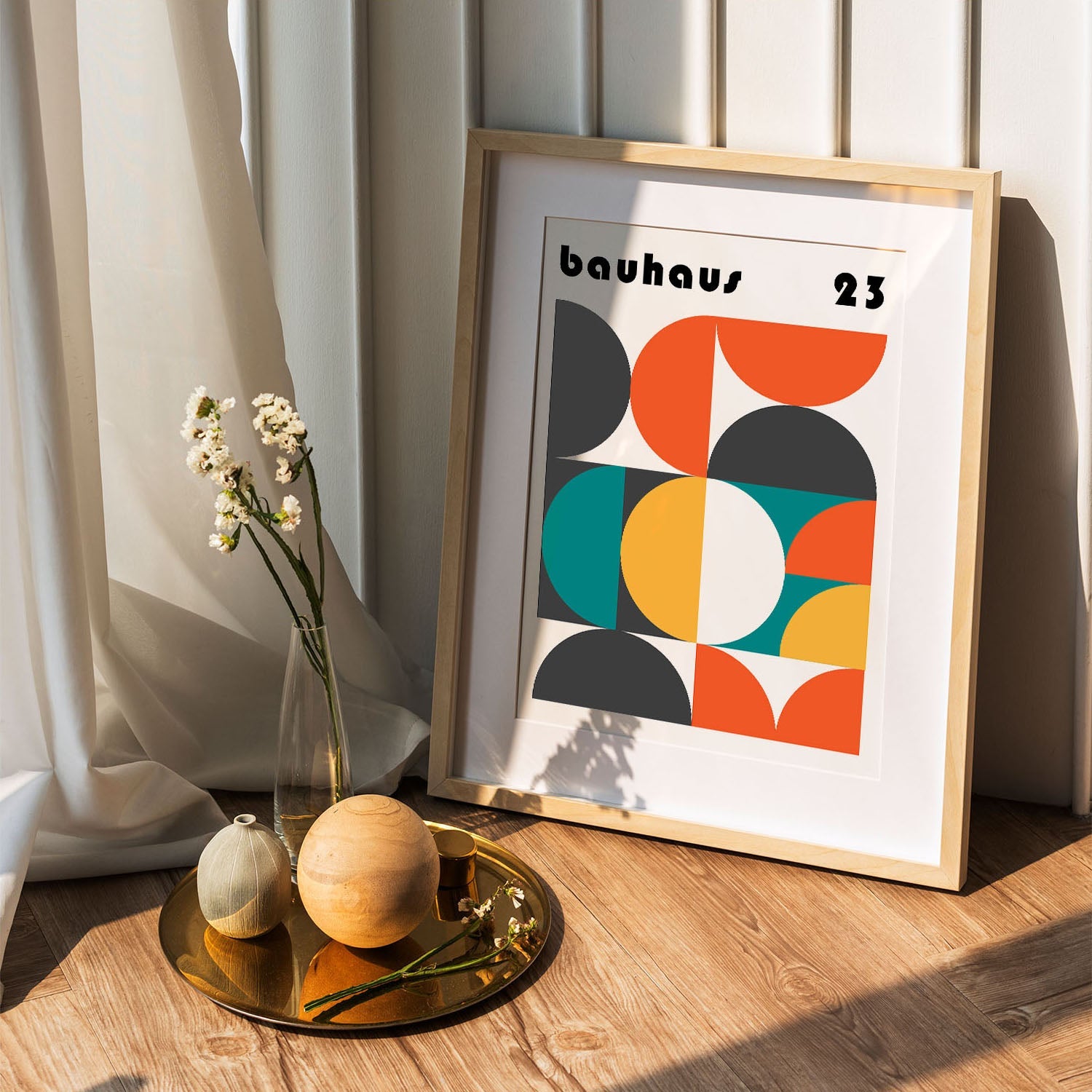 Wes Co Gallery Poster Bauhaus Rainbow Exhibition 5 x 7" Home Goods - Artist Edge to edge Art Print