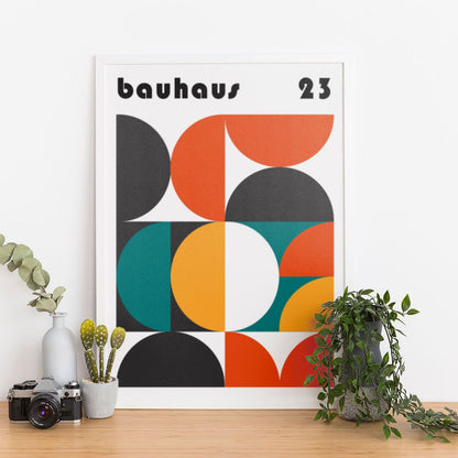 Wes Co Gallery Poster Bauhaus Rainbow Exhibition 12 x 16" Home Goods - Artist Edge to edge Art Print