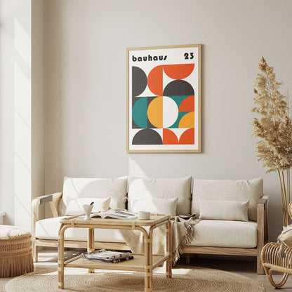 Wes Co Gallery Poster Bauhaus Rainbow Exhibition 12 x 16" Home Goods - Artist Edge to edge Art Print