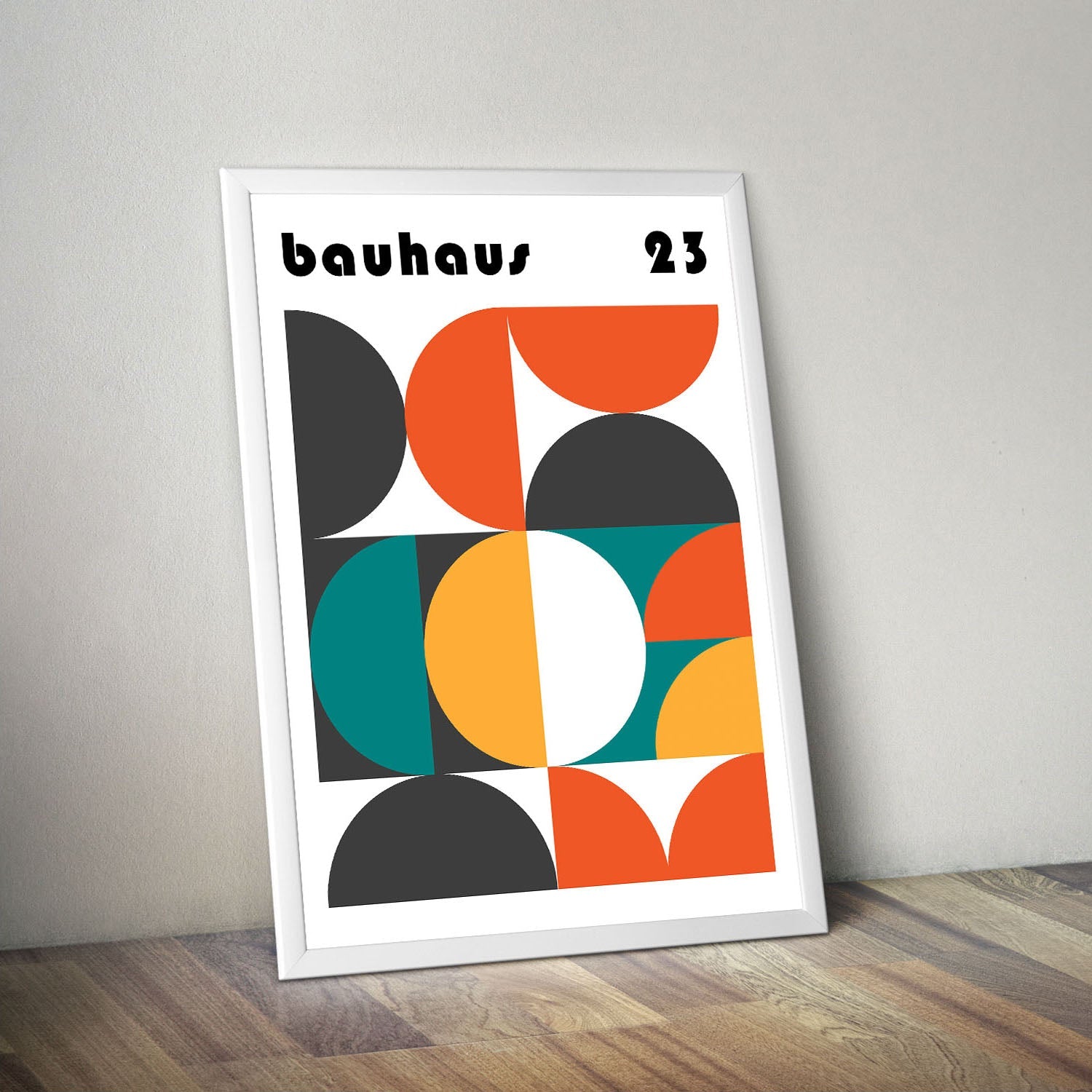 Wes Co Gallery Poster Bauhaus Rainbow Exhibition 16 x 20" Home Goods - Artist Edge to edge Art Print