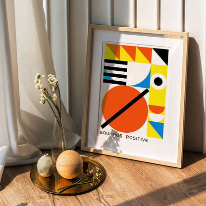 Wes Co Gallery Poster Bauhaus Stay Positive 5 x 7" Home Goods - Artist Edge to edge Art Print