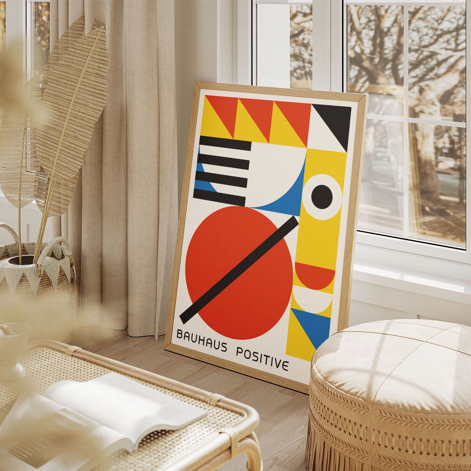 Wes Co Gallery Poster Bauhaus Stay Positive 11 x 17" Home Goods - Artist Edge to edge Art Print