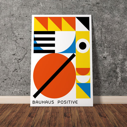 Wes Co Gallery Poster Bauhaus Stay Positive 11 x 17" Home Goods - Artist Edge to edge Art Print