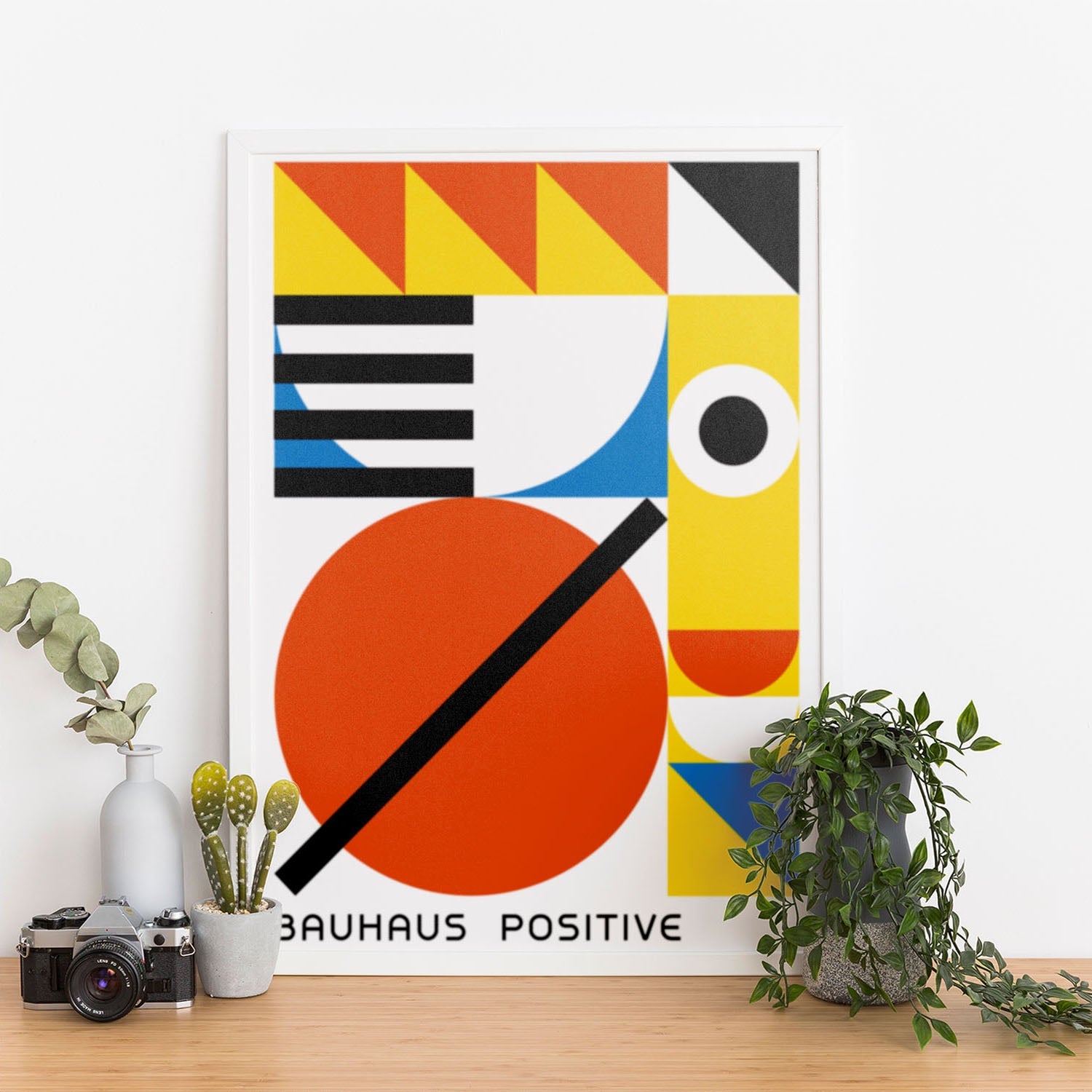 Wes Co Gallery Poster Bauhaus Stay Positive 12 x 16" Home Goods - Artist Edge to edge Art Print