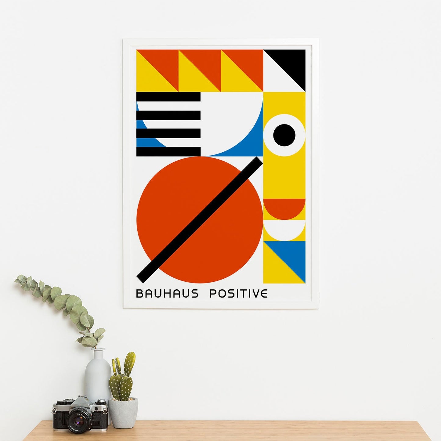 Wes Co Gallery Poster Bauhaus Stay Positive 16 x 20" Home Goods - Artist Edge to edge Art Print