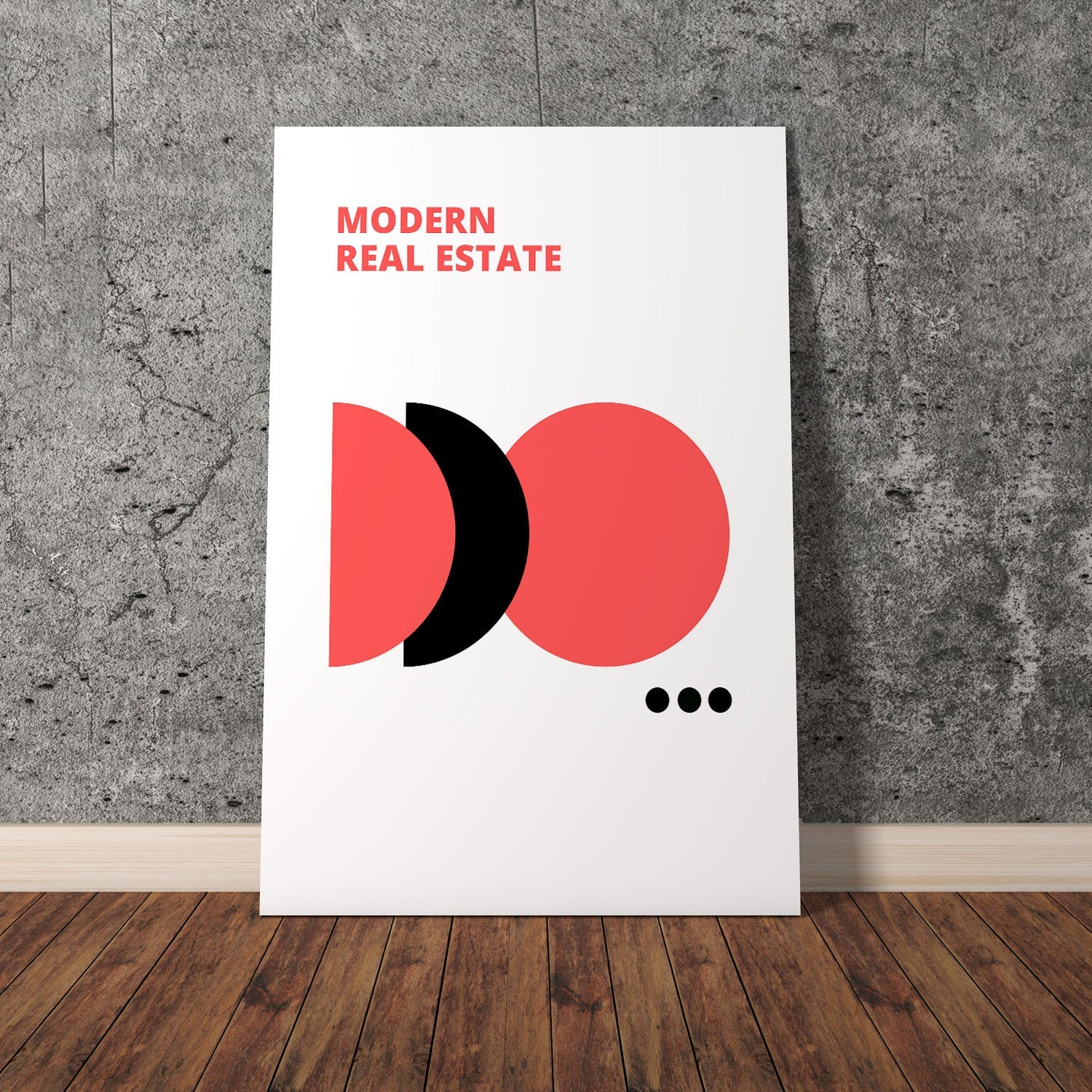 Wes Co Gallery Poster Bauhaus Modern Real Estate 11 x 17" Home Goods - Artist Edge to edge Art Print