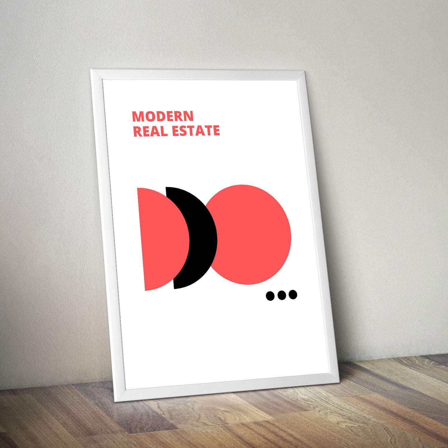 Wes Co Gallery Poster Bauhaus Modern Real Estate 16 x 20" Home Goods - Artist Edge to edge Art Print