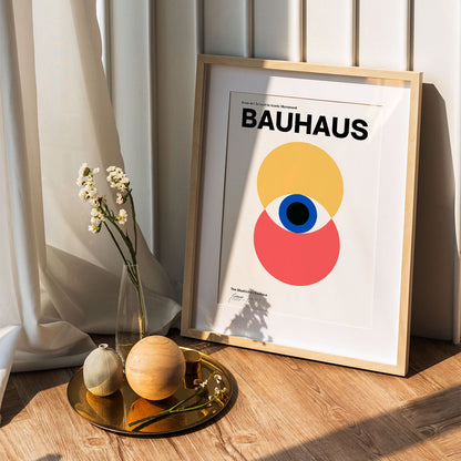 Wes Co Gallery Poster Bold Bauhaus Abstract Eye 5 x 7" Home Goods - Artist Edge to edge Art Print