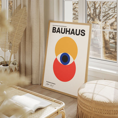 Wes Co Gallery Poster Bold Bauhaus Abstract Eye 11 x 17" Home Goods - Artist Edge to edge Art Print