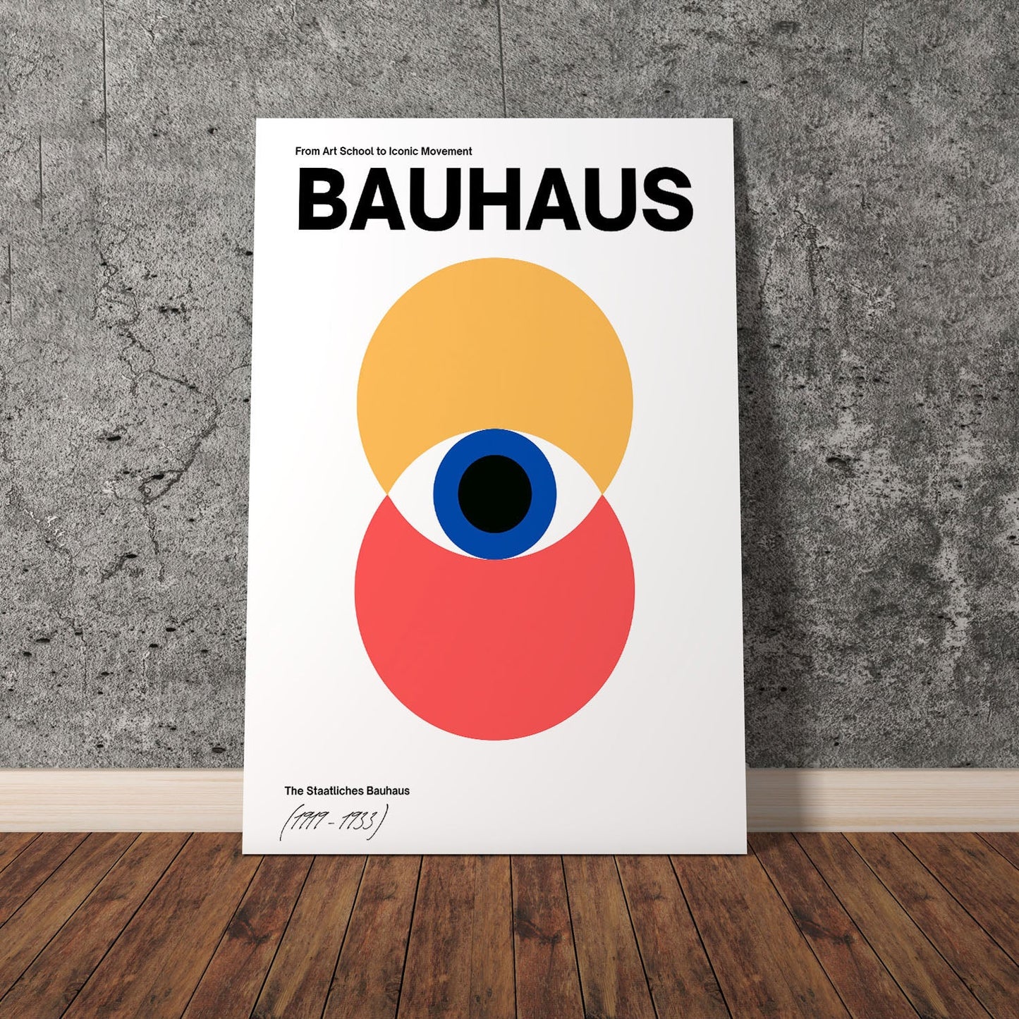 Wes Co Gallery Poster Bold Bauhaus Abstract Eye 11 x 17" Home Goods - Artist Edge to edge Art Print