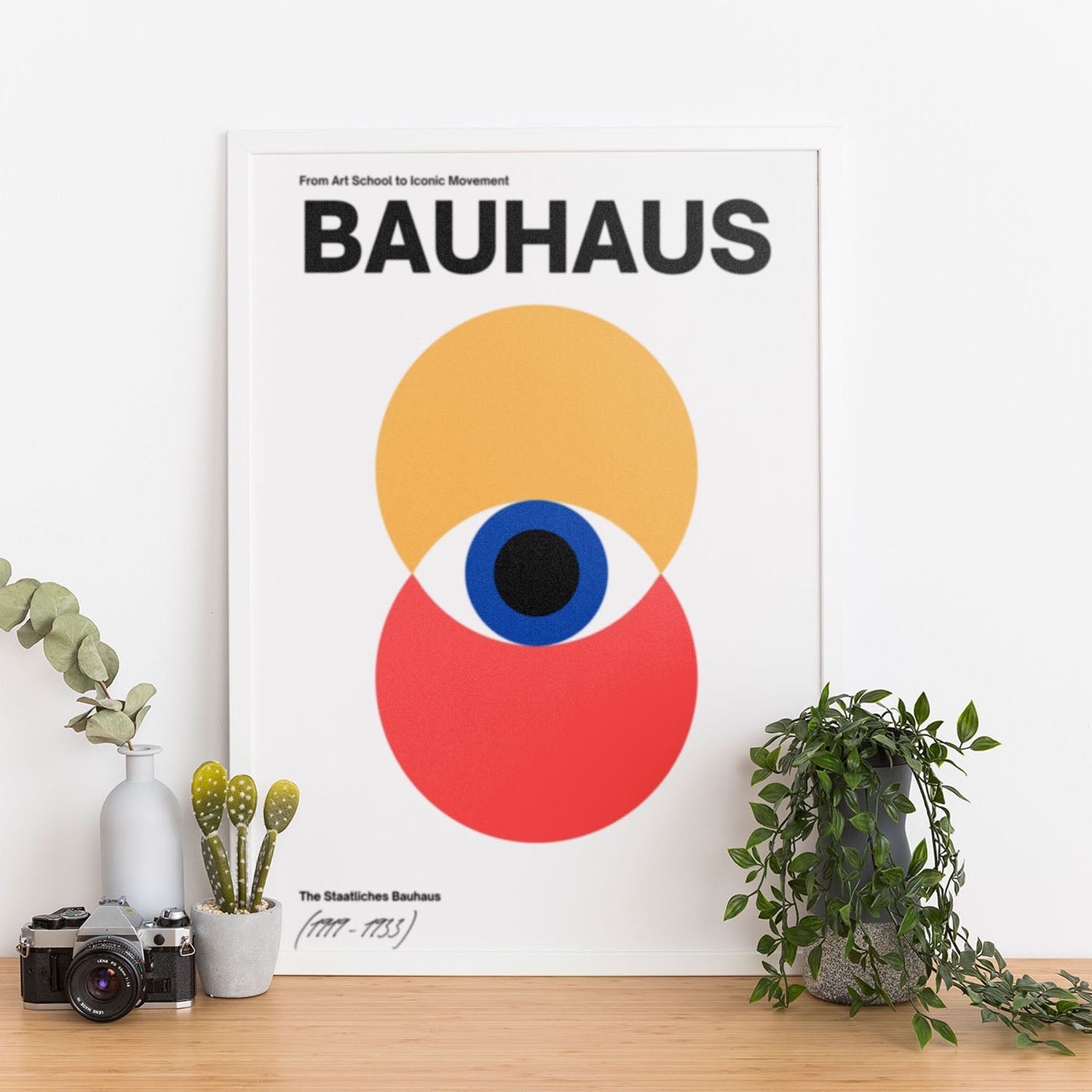 Wes Co Gallery Poster Bold Bauhaus Abstract Eye 12 x 16" Home Goods - Artist Edge to edge Art Print