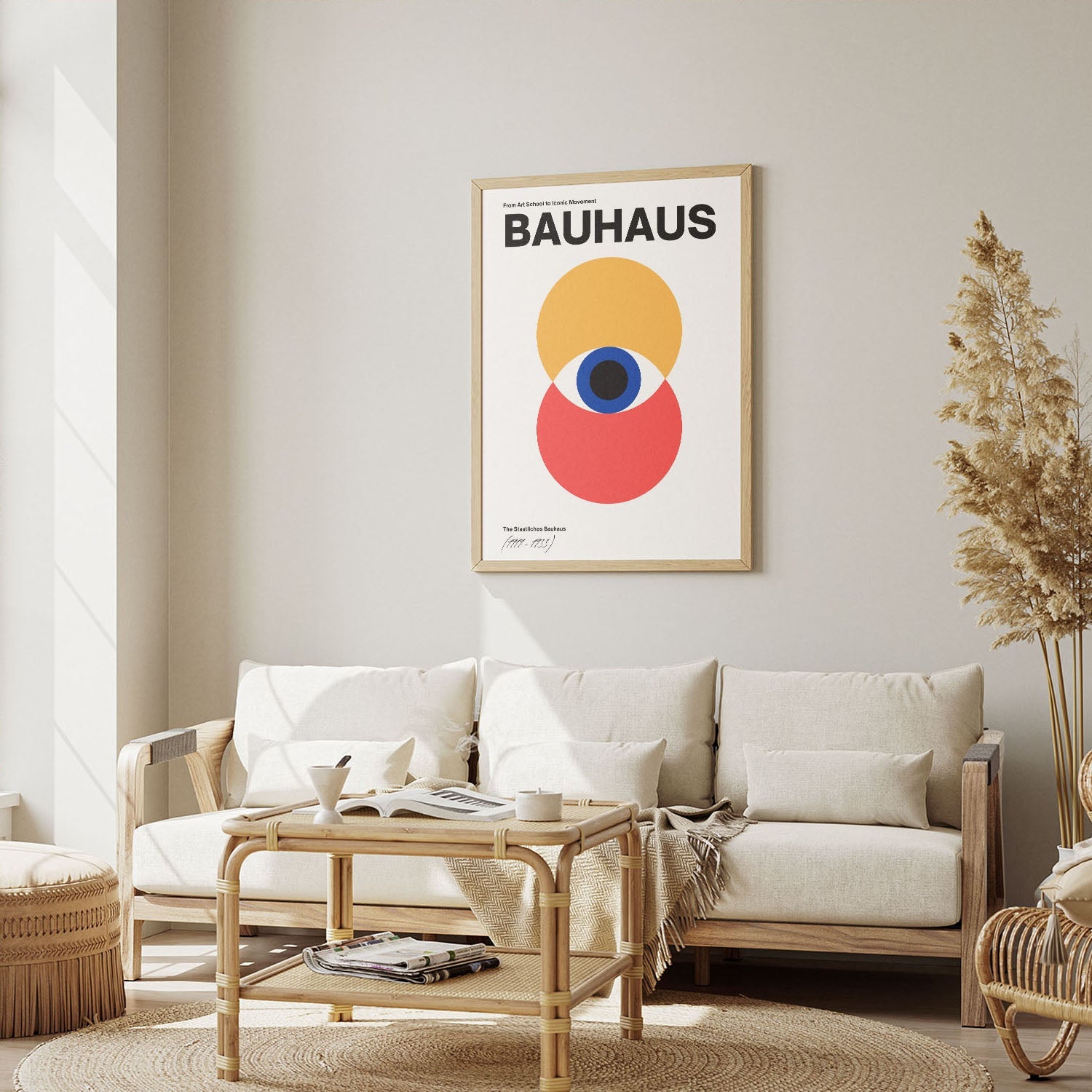 Wes Co Gallery Poster Bold Bauhaus Abstract Eye 12 x 16" Home Goods - Artist Edge to edge Art Print