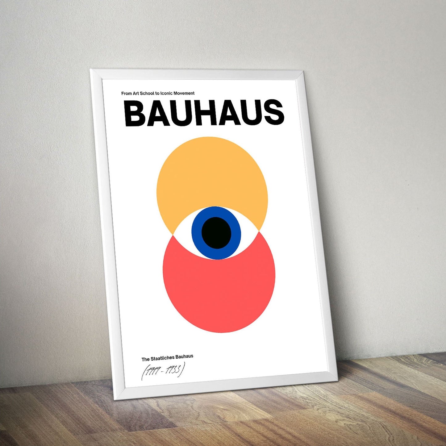 Wes Co Gallery Poster Bold Bauhaus Abstract Eye 16 x 20" Home Goods - Artist Edge to edge Art Print