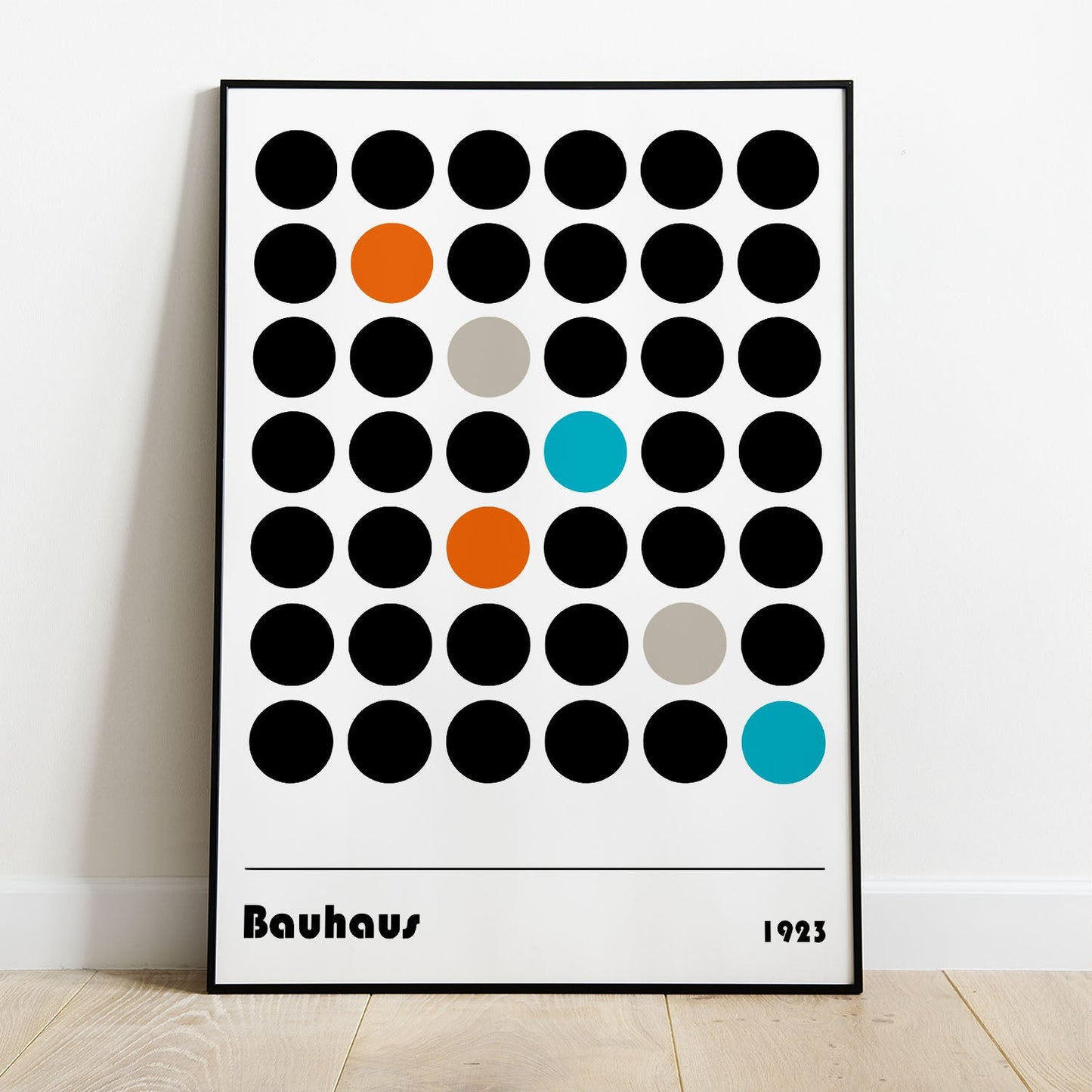 Wes Co Gallery Poster Bold Contrast Bauhaus Dots 8 x 10" Home Goods - Artist Edge to edge Art Print