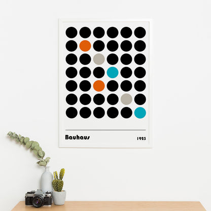 Wes Co Gallery Poster Bold Contrast Bauhaus Dots 16 x 20" Home Goods - Artist Edge to edge Art Print