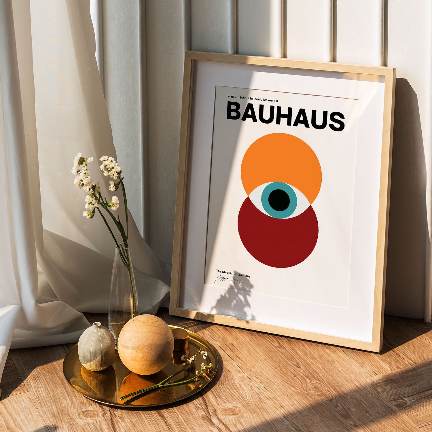 Wes Co Gallery Poster Bauhaus Eye Geometric 5 x 7" Home Goods - Artist Edge to edge Art Print