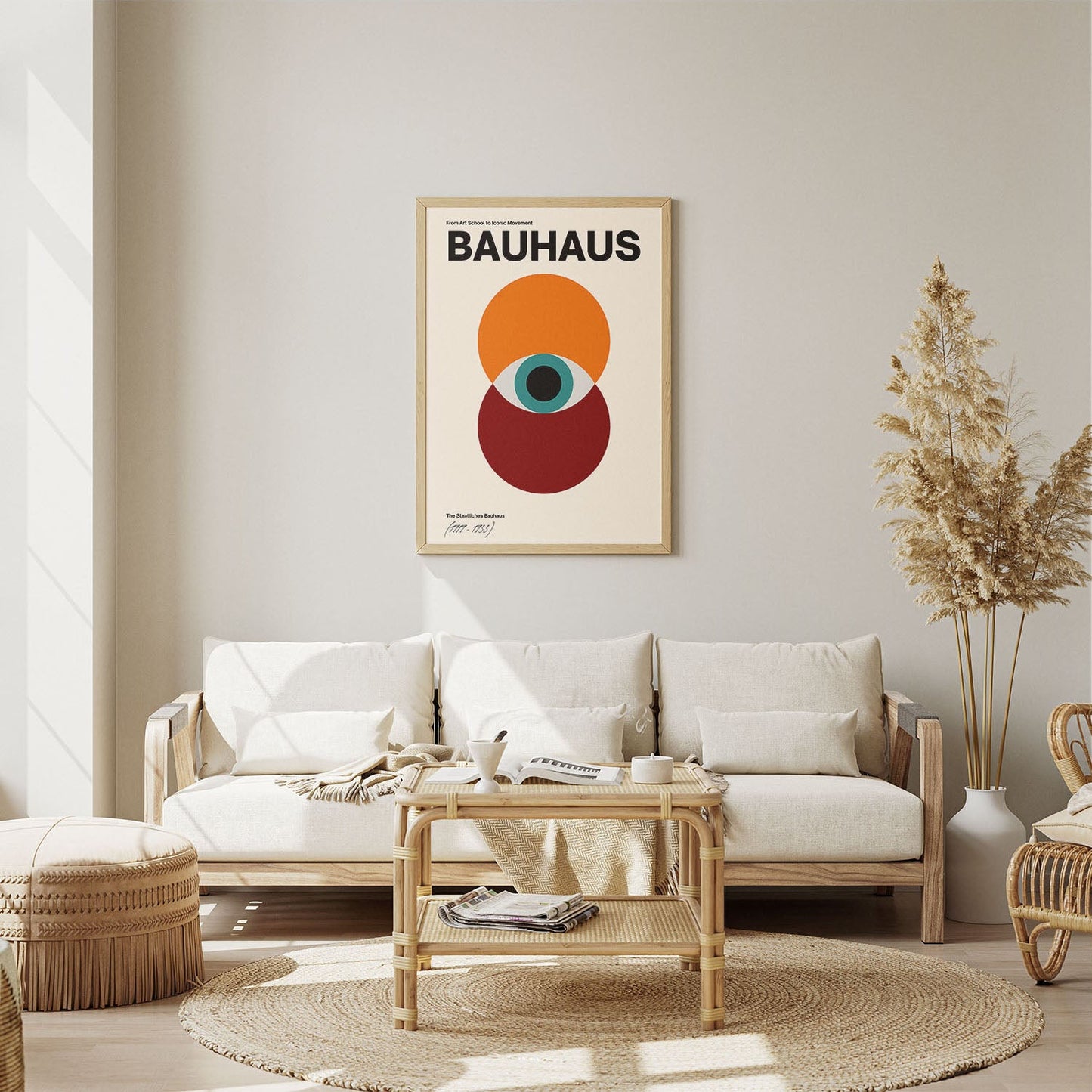 Wes Co Gallery Poster Bauhaus Eye Geometric 8 x 10" Home Goods - Artist Edge to edge Art Print