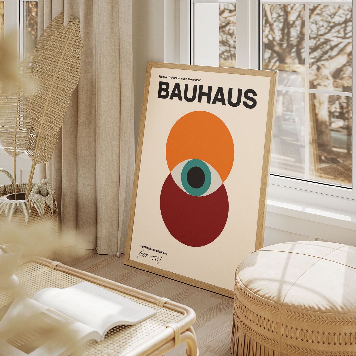 Wes Co Gallery Poster Bauhaus Eye Geometric 11 x 17" Home Goods - Artist Edge to edge Art Print