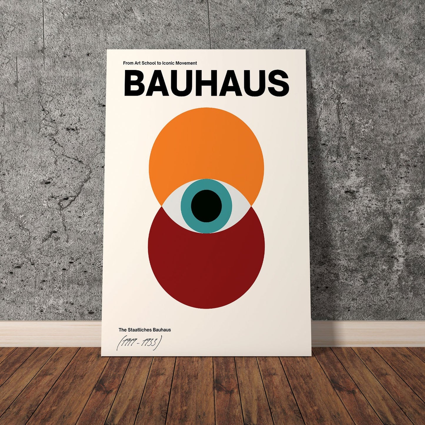 Wes Co Gallery Poster Bauhaus Eye Geometric 11 x 17" Home Goods - Artist Edge to edge Art Print