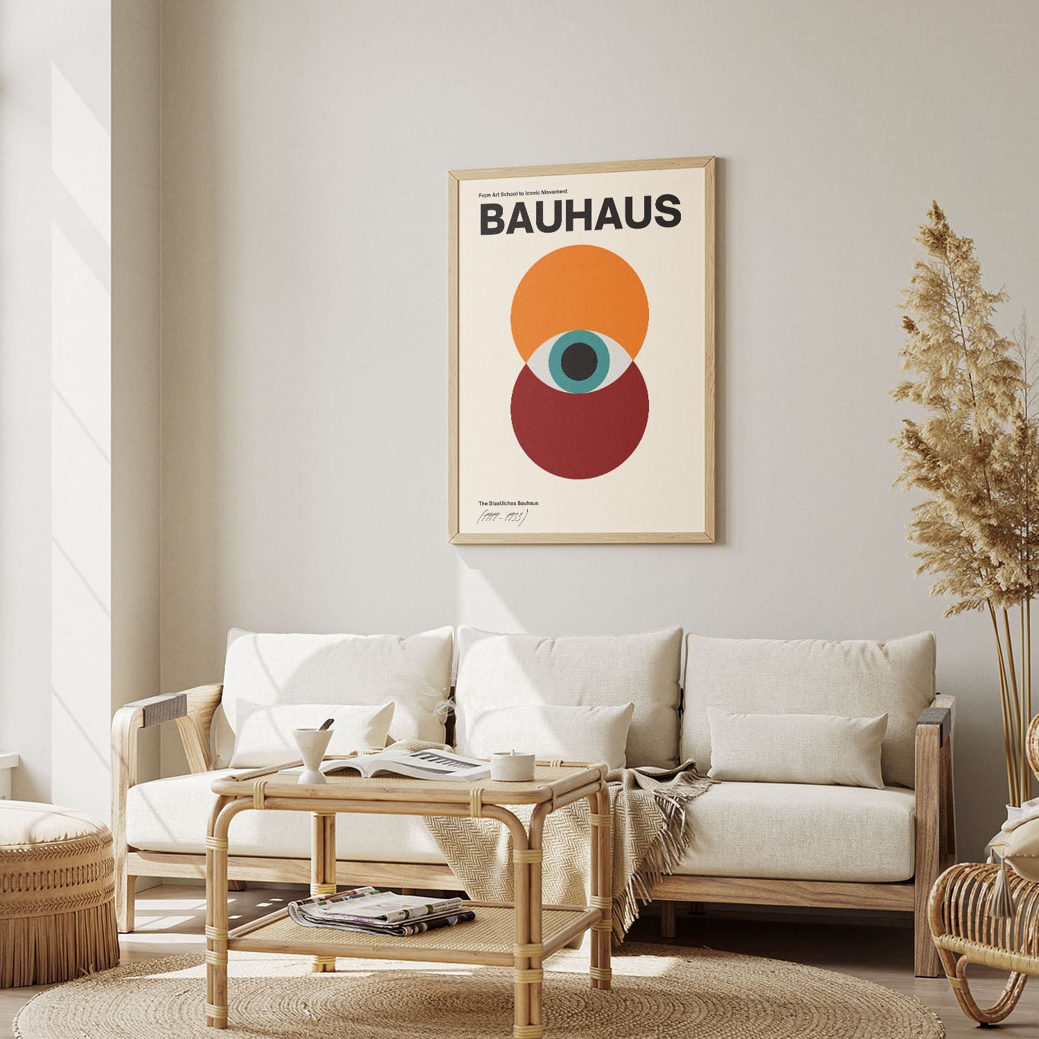 Wes Co Gallery Poster Bauhaus Eye Geometric 12 x 16" Home Goods - Artist Edge to edge Art Print