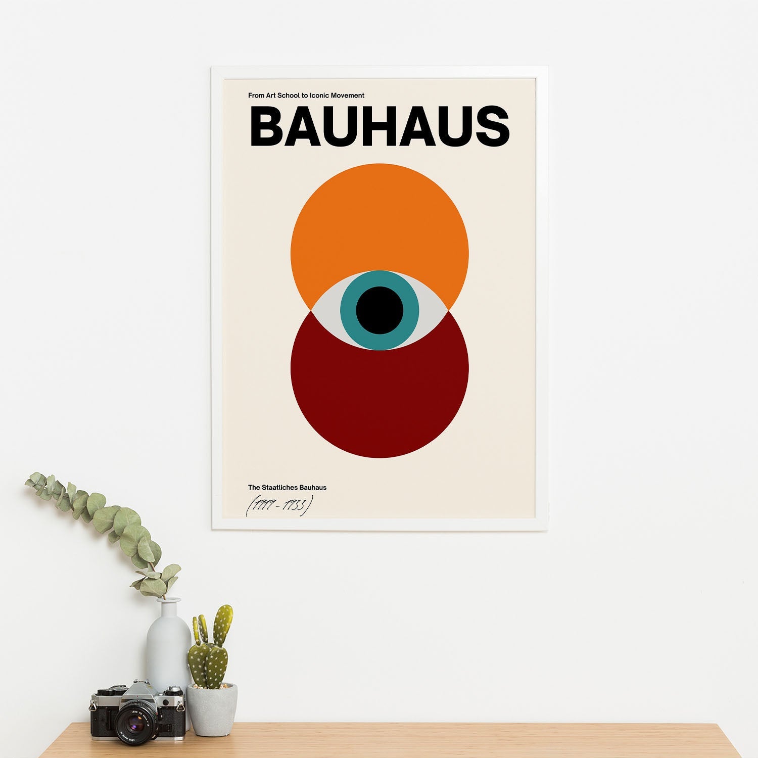 Wes Co Gallery Poster Bauhaus Eye Geometric 16 x 20" Home Goods - Artist Edge to edge Art Print