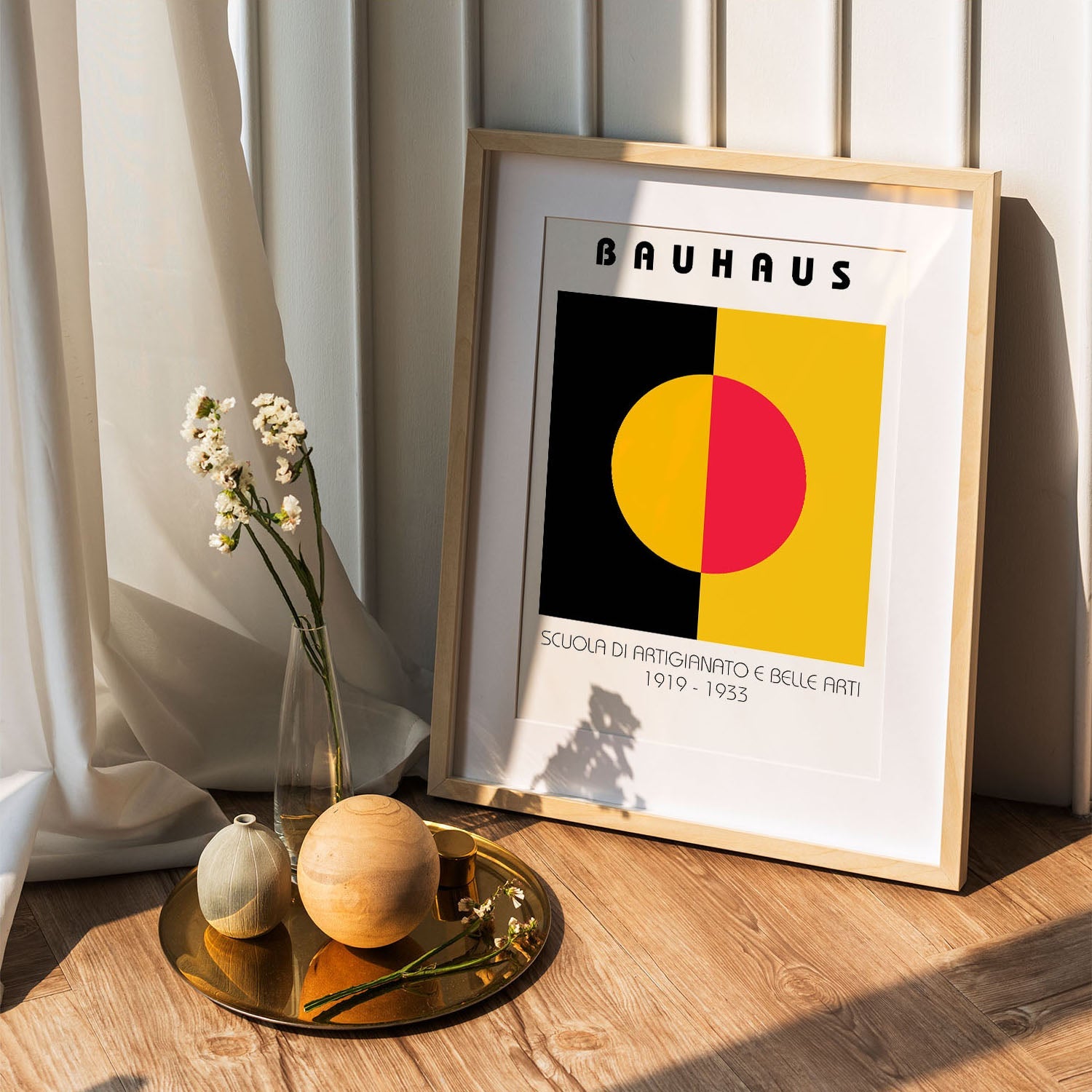 Wes Co Gallery Poster Symmetry in Bauhaus Shapes 5 x 7" Home Goods - Artist Edge to edge Art Print