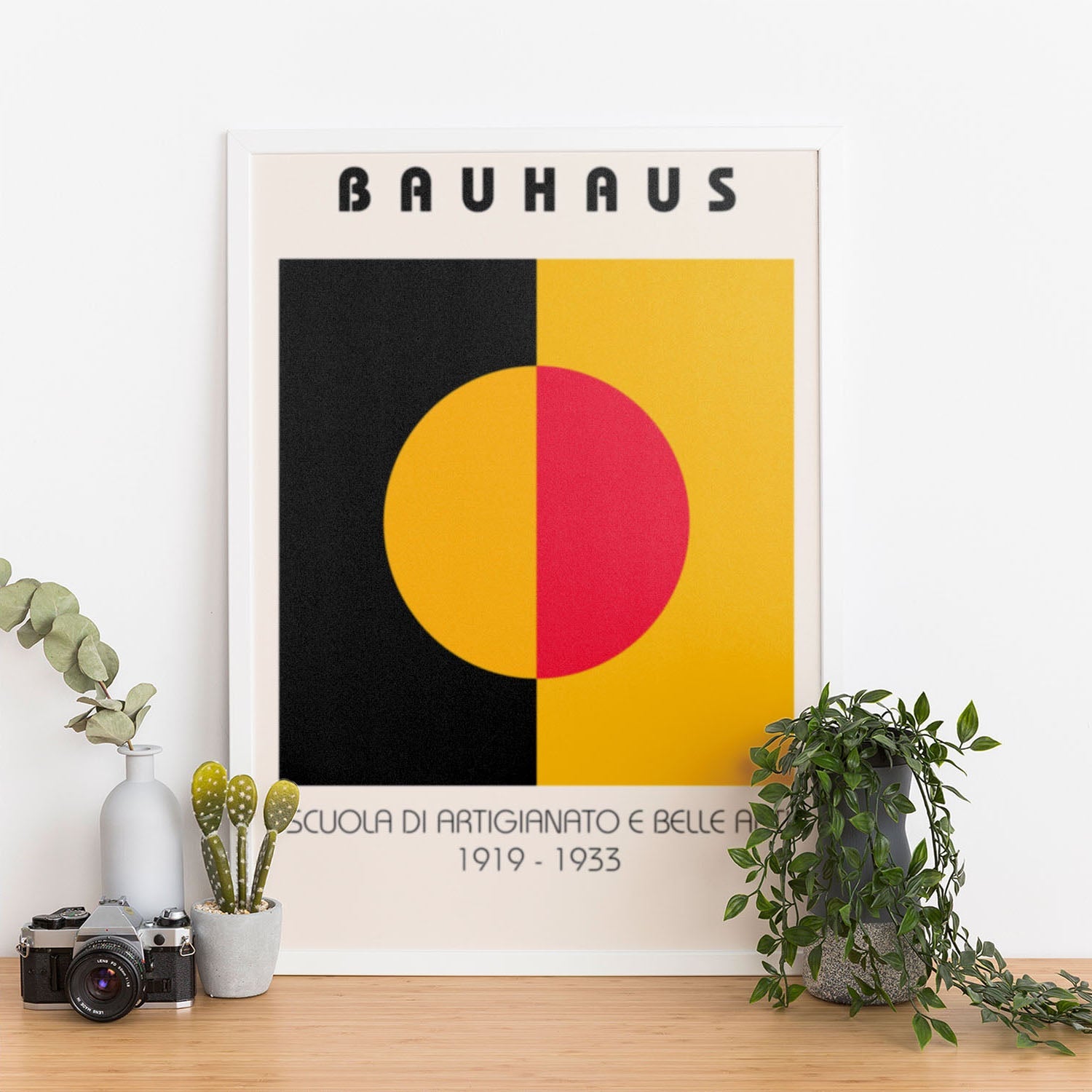 Wes Co Gallery Poster Symmetry in Bauhaus Shapes 12 x 16" Home Goods - Artist Edge to edge Art Print