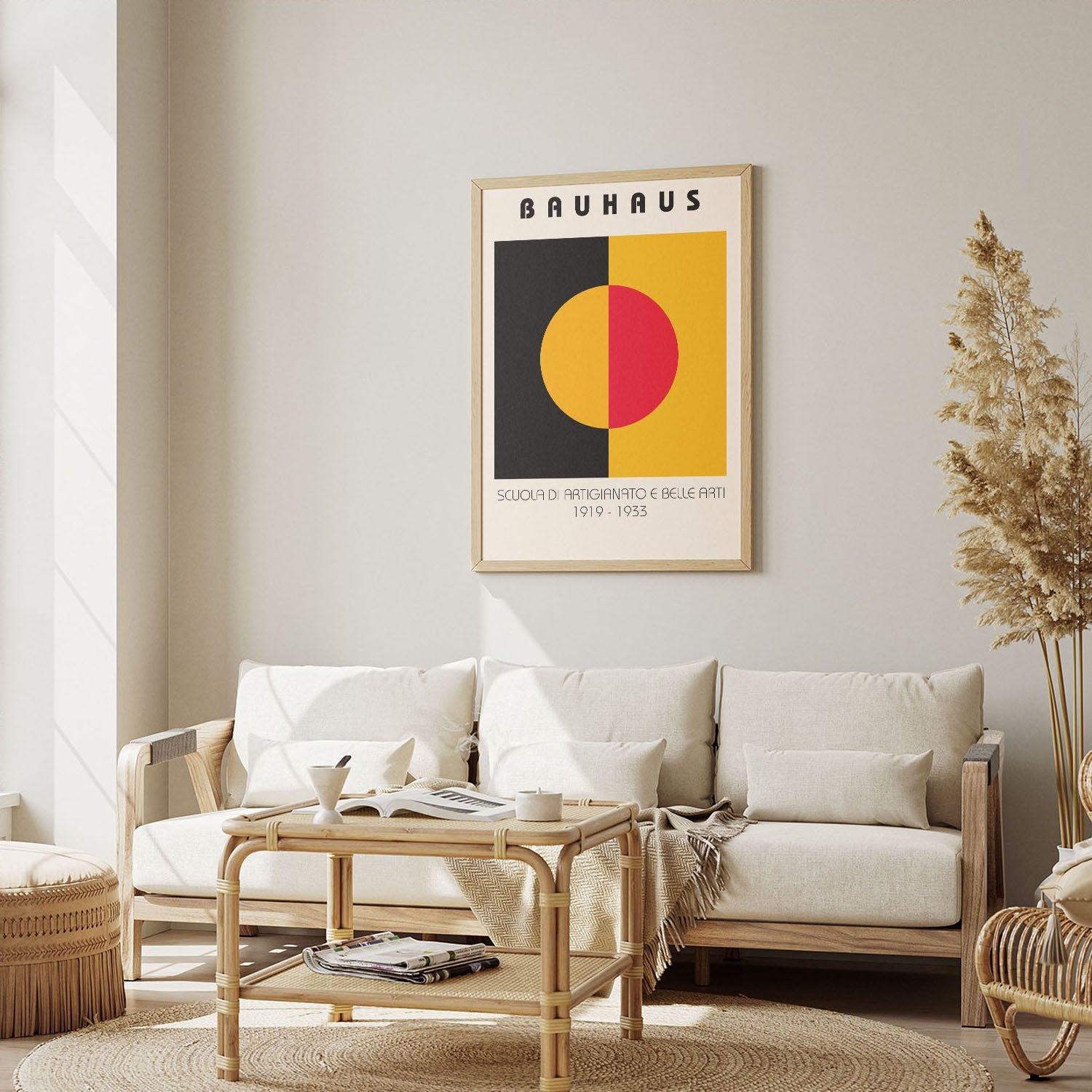 Wes Co Gallery Poster Symmetry in Bauhaus Shapes 12 x 16" Home Goods - Artist Edge to edge Art Print