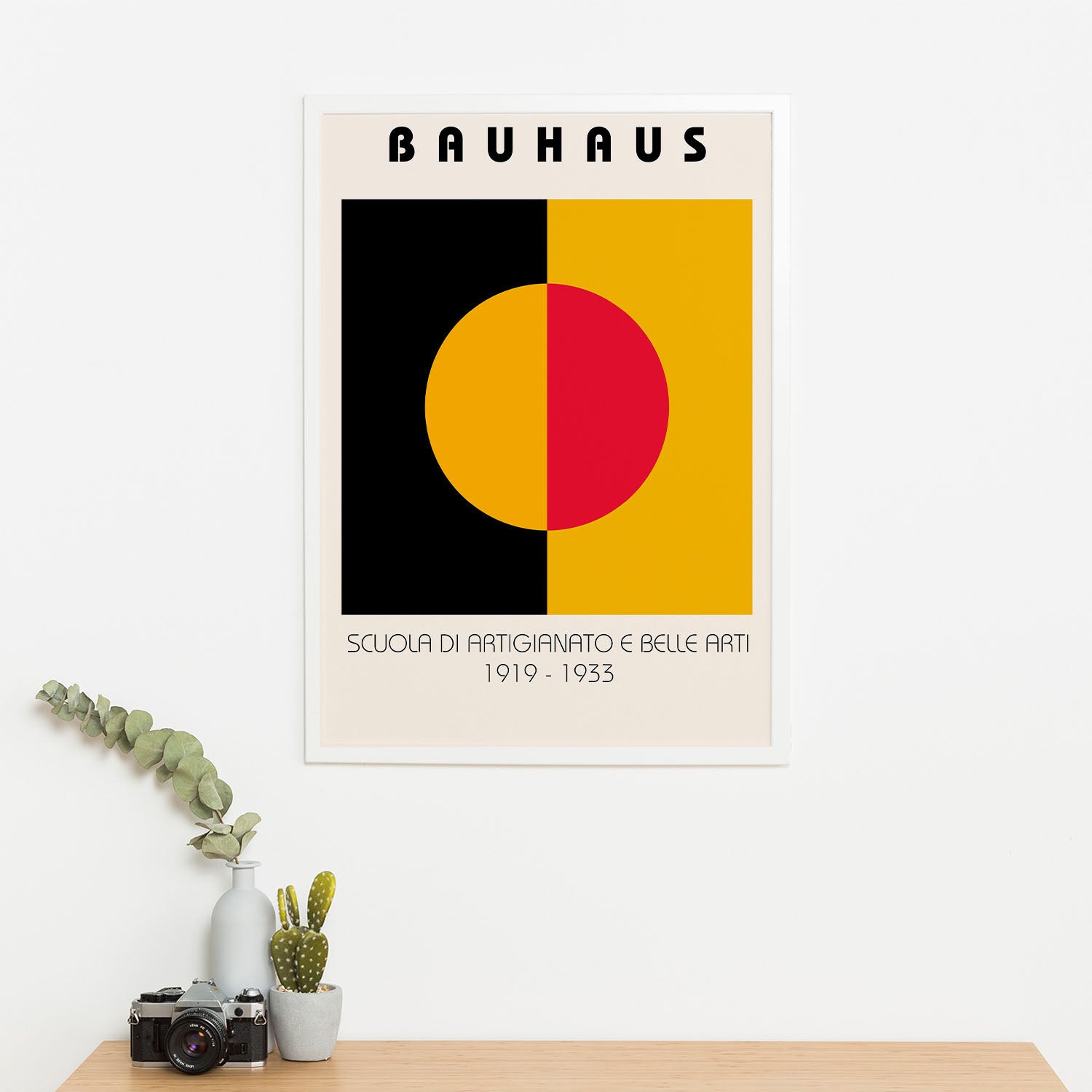 Wes Co Gallery Poster Symmetry in Bauhaus Shapes 16 x 20" Home Goods - Artist Edge to edge Art Print