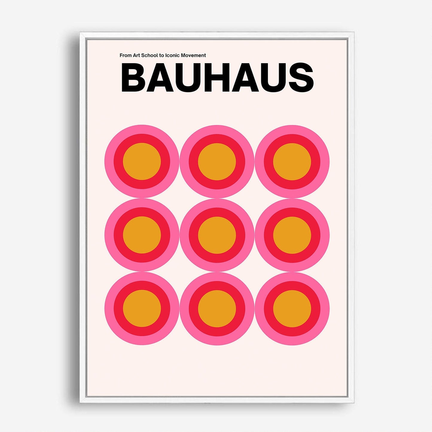 Wes Co Gallery Poster Bold Bauhaus Target Circles 5 x 7" Home Goods - Artist Edge to edge Art Print