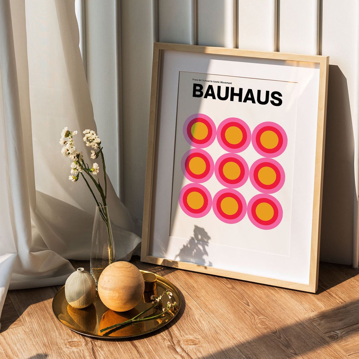 Wes Co Gallery Poster Bold Bauhaus Target Circles 5 x 7" Home Goods - Artist Edge to edge Art Print