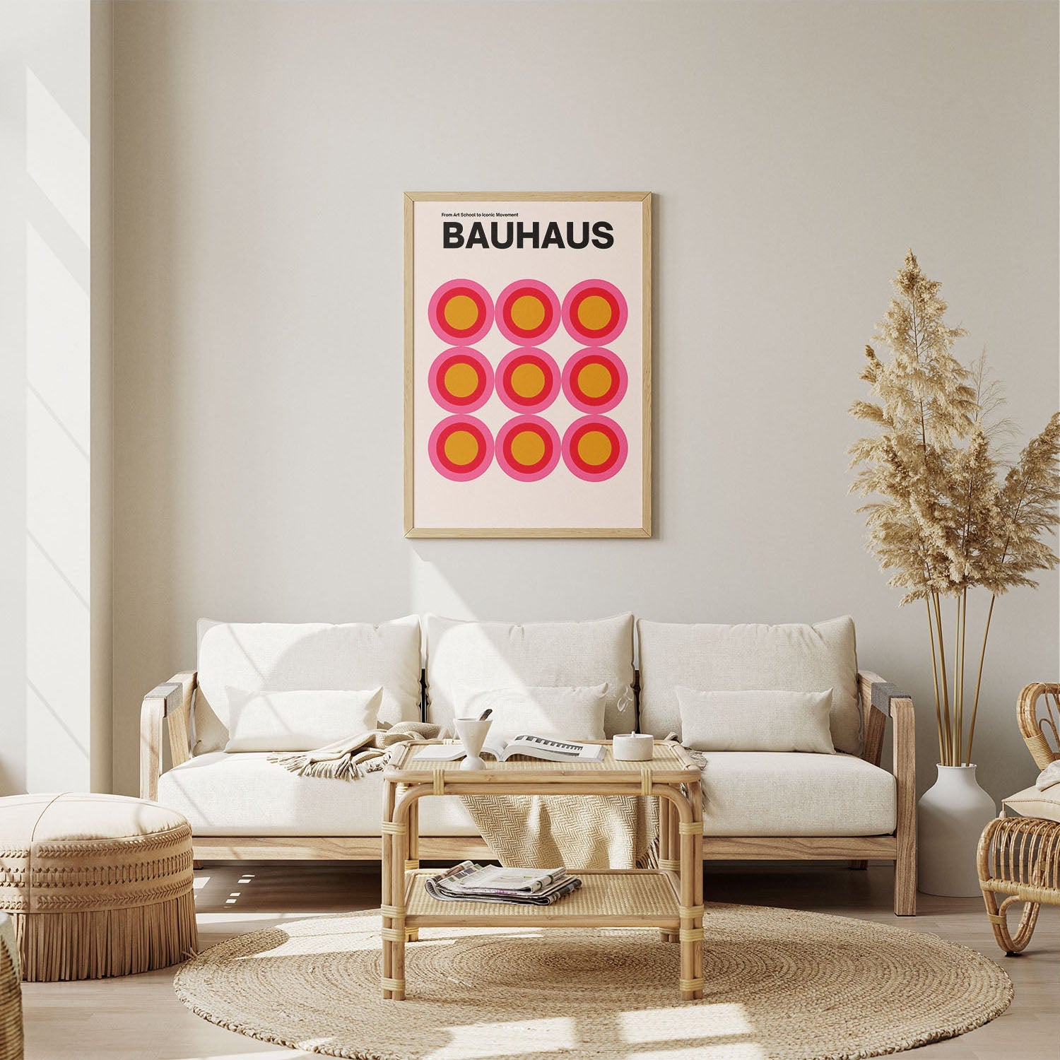 Wes Co Gallery Poster Bold Bauhaus Target Circles 8 x 10" Home Goods - Artist Edge to edge Art Print