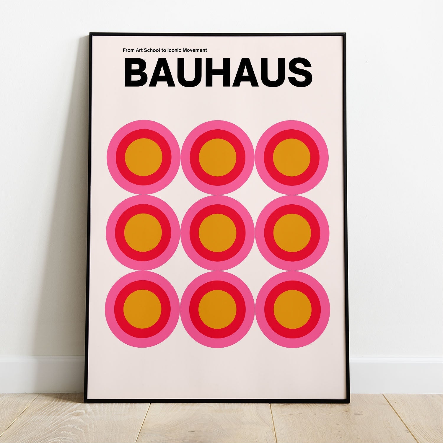 Wes Co Gallery Poster Bold Bauhaus Target Circles 8 x 10" Home Goods - Artist Edge to edge Art Print