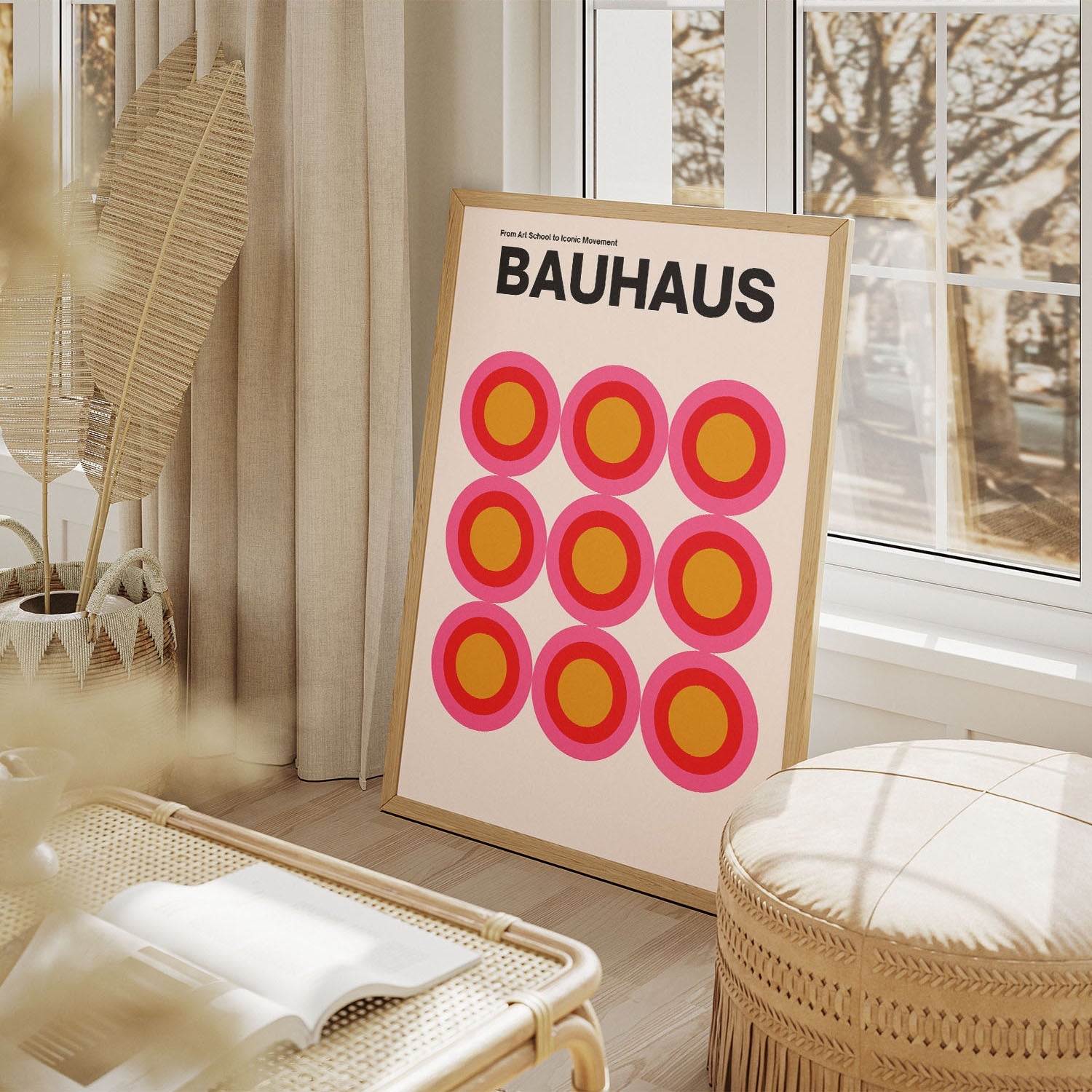 Wes Co Gallery Poster Bold Bauhaus Target Circles 11 x 17" Home Goods - Artist Edge to edge Art Print