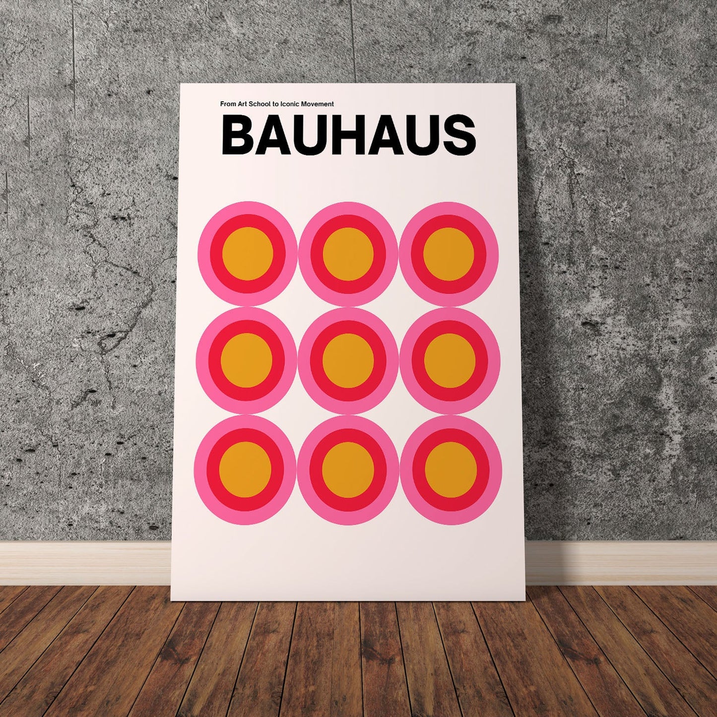 Wes Co Gallery Poster Bold Bauhaus Target Circles 11 x 17" Home Goods - Artist Edge to edge Art Print