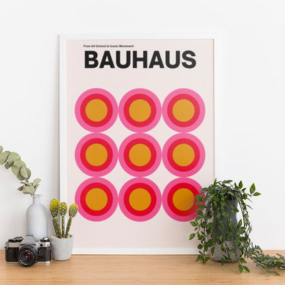 Wes Co Gallery Poster Bold Bauhaus Target Circles 12 x 16" Home Goods - Artist Edge to edge Art Print