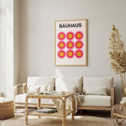 Wes Co Gallery Poster Bold Bauhaus Target Circles 12 x 16" Home Goods - Artist Edge to edge Art Print