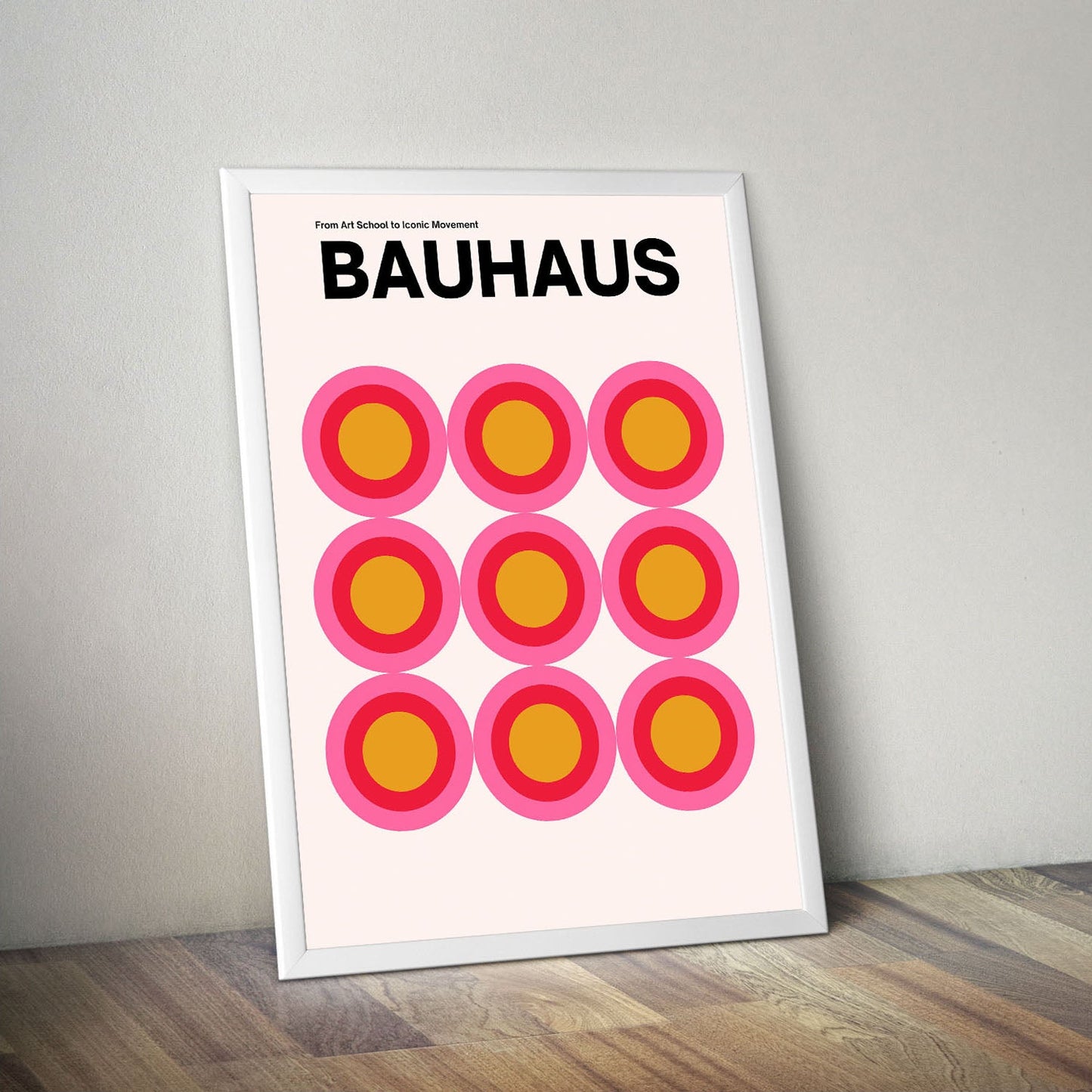 Wes Co Gallery Poster Bold Bauhaus Target Circles 16 x 20" Home Goods - Artist Edge to edge Art Print