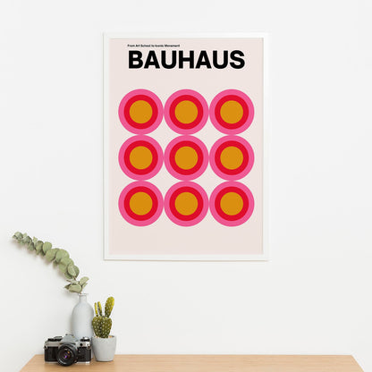 Wes Co Gallery Poster Bold Bauhaus Target Circles 16 x 20" Home Goods - Artist Edge to edge Art Print