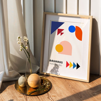 Wes Co Gallery Poster Dynamic Shapes Bauhaus 5 x 7" Home Goods - Artist Edge to edge Art Print