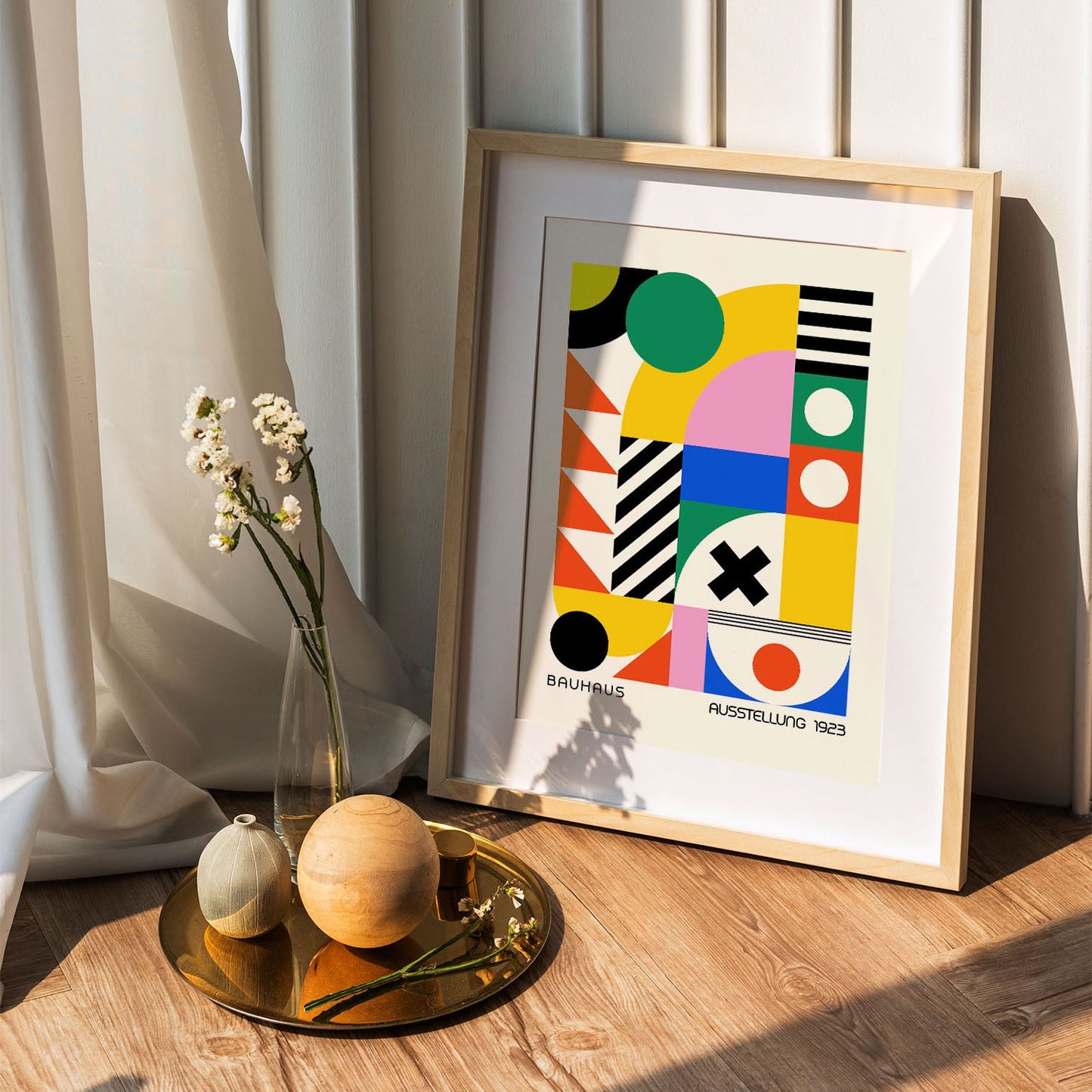 Wes Co Gallery Poster Colorful Bauhaus Geometry 5 x 7" Home Goods - Artist Edge to edge Art Print