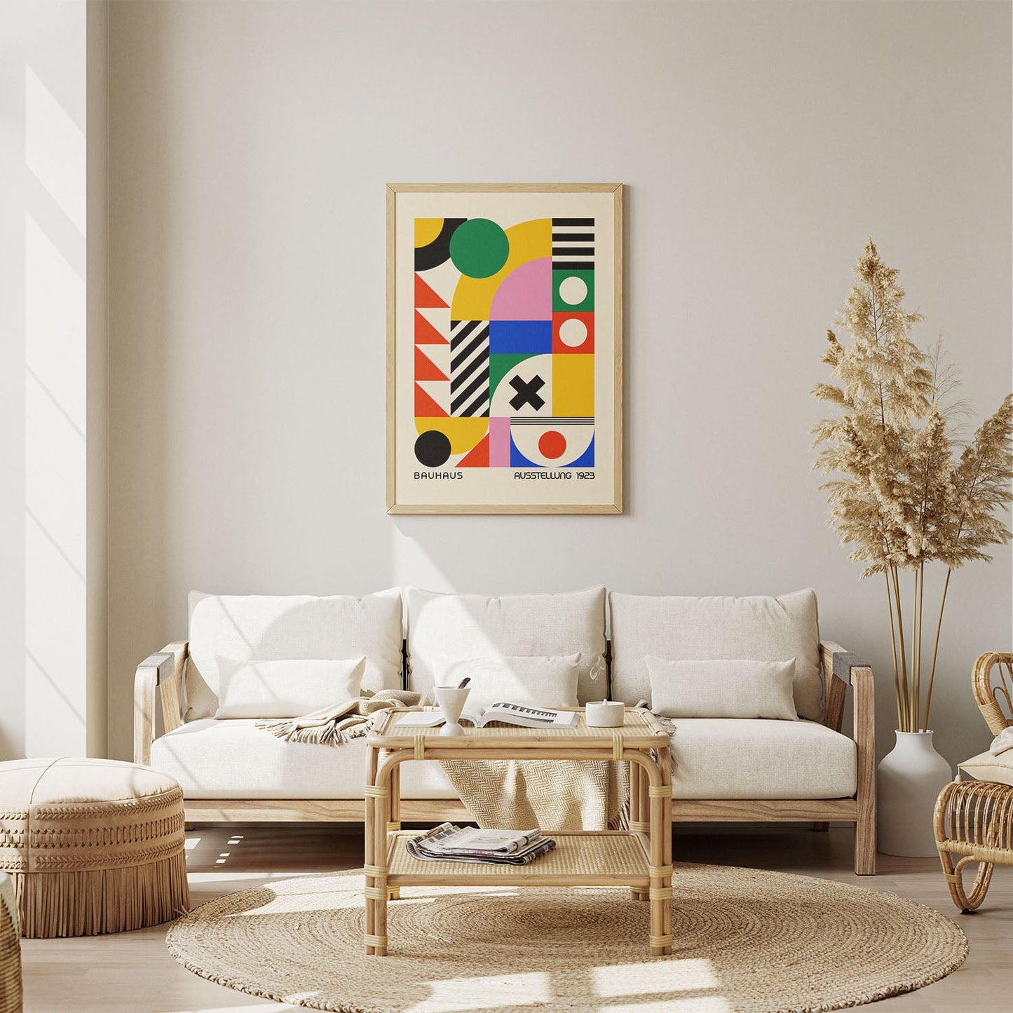 Wes Co Gallery Poster Colorful Bauhaus Geometry 8 x 10" Home Goods - Artist Edge to edge Art Print