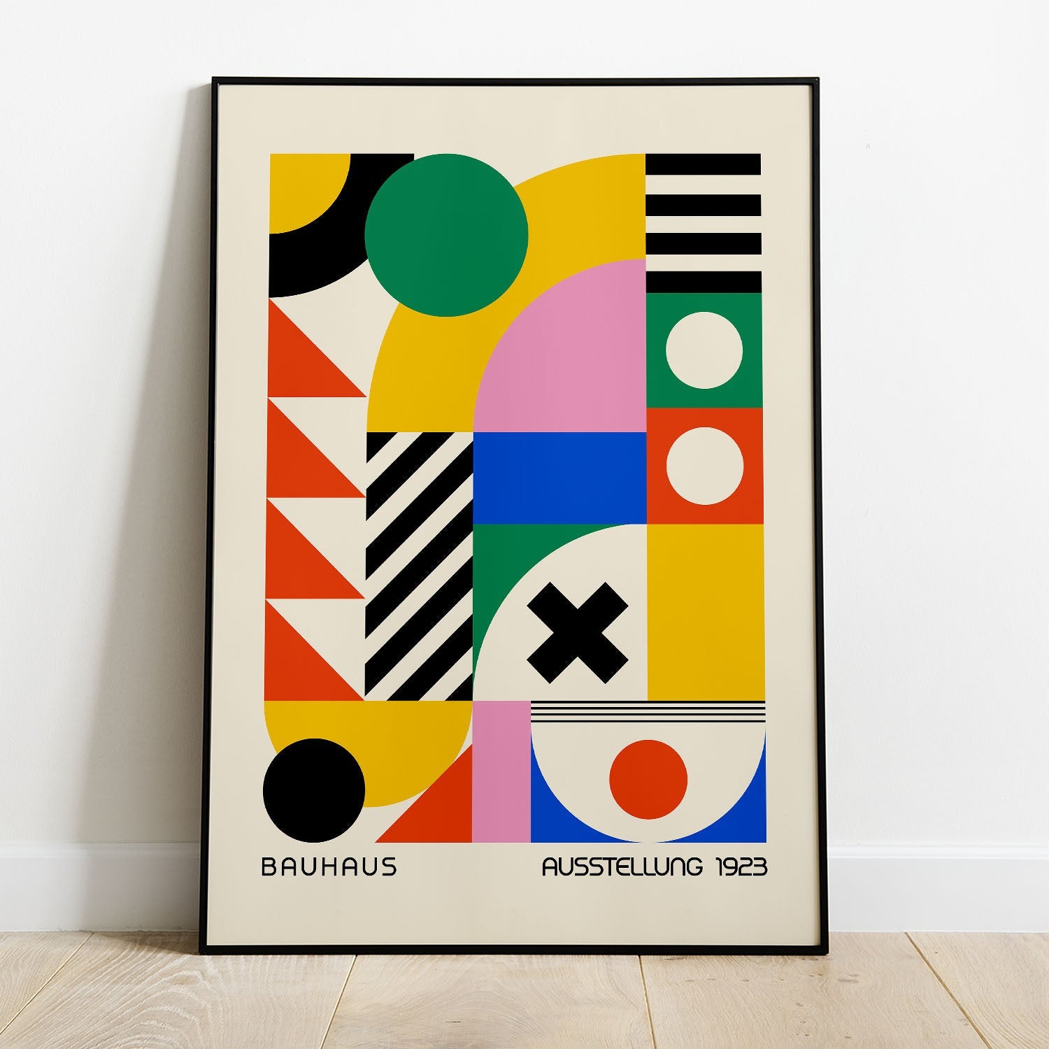 Wes Co Gallery Poster Colorful Bauhaus Geometry 8 x 10" Home Goods - Artist Edge to edge Art Print