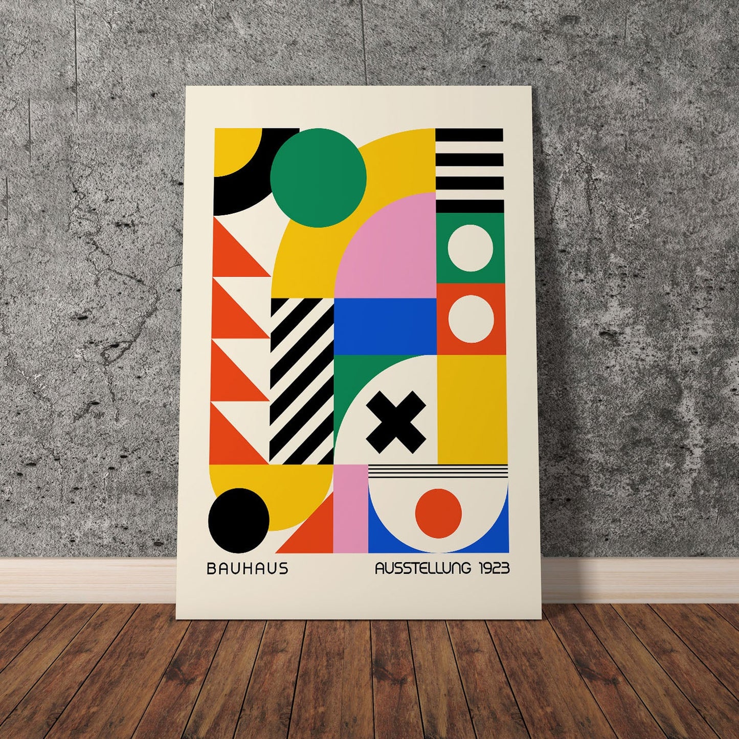 Wes Co Gallery Poster Colorful Bauhaus Geometry 11 x 17" Home Goods - Artist Edge to edge Art Print