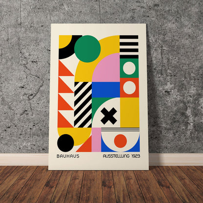 Wes Co Gallery Poster Colorful Bauhaus Geometry 11 x 17" Home Goods - Artist Edge to edge Art Print