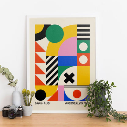 Wes Co Gallery Poster Colorful Bauhaus Geometry 12 x 16" Home Goods - Artist Edge to edge Art Print