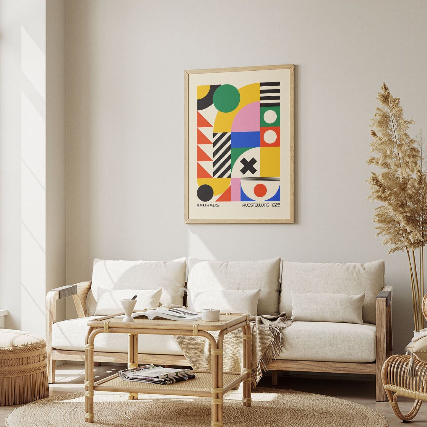 Wes Co Gallery Poster Colorful Bauhaus Geometry 12 x 16" Home Goods - Artist Edge to edge Art Print