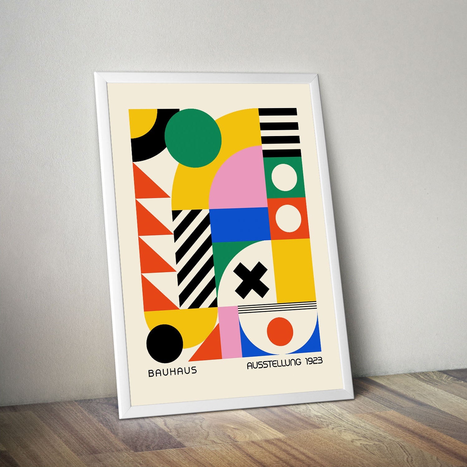 Wes Co Gallery Poster Colorful Bauhaus Geometry 16 x 20" Home Goods - Artist Edge to edge Art Print